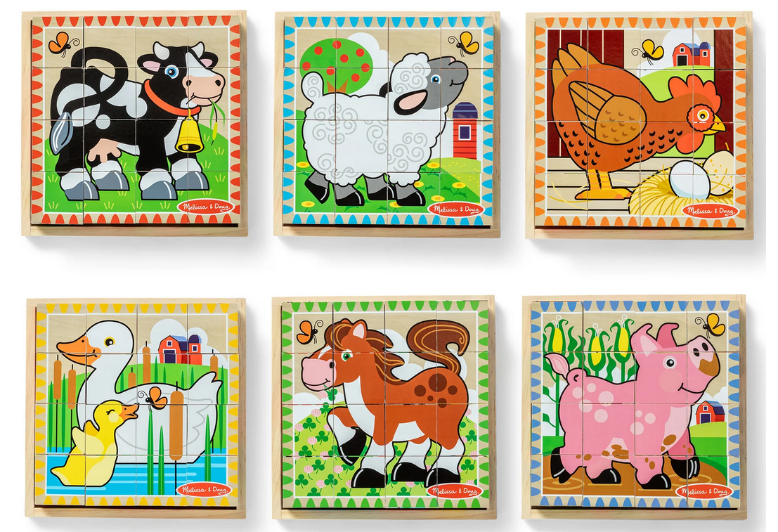 Melissa & Doug Farm Cube Puzzle (16 Piece)