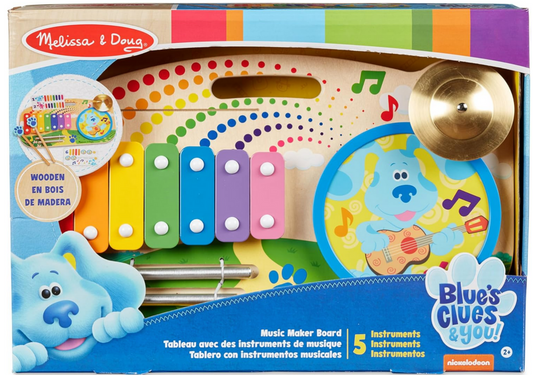 Melissa & Doug Blues Clues & You! Wooden Music Maker Board (5 Instruments)