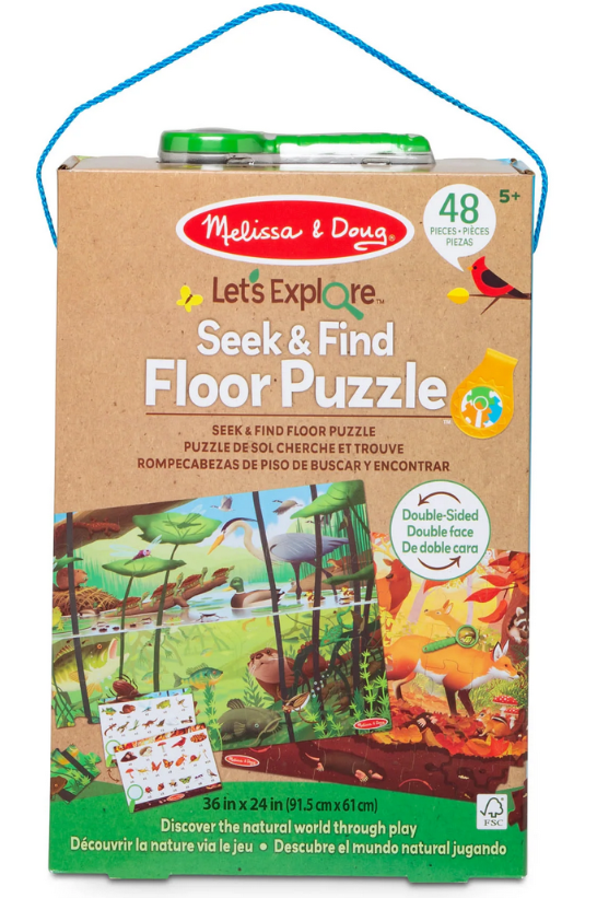 Melissa & Doug Let's Explore Double-Sided Seek & Find Puzzle (48 Piece)