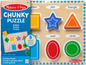 Melissa & Doug Shapes Wooden Chunky Puzzle (8 Piece)