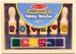 Melissa & Doug Happy Handles Wooden Stamp Set (6 Rubber Stamps)