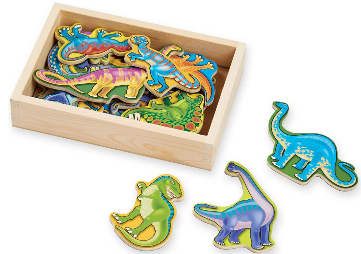 Melissa & Doug Magnetic Wooden Dinosaurs (20 Dinosaurs)