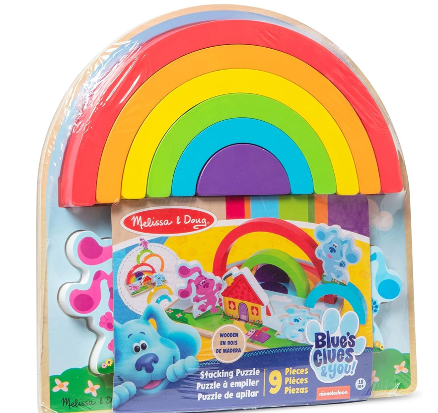 Melissa & Doug Blues Clues & You! Wooden Rainbow Stacking Set (9 Piece)