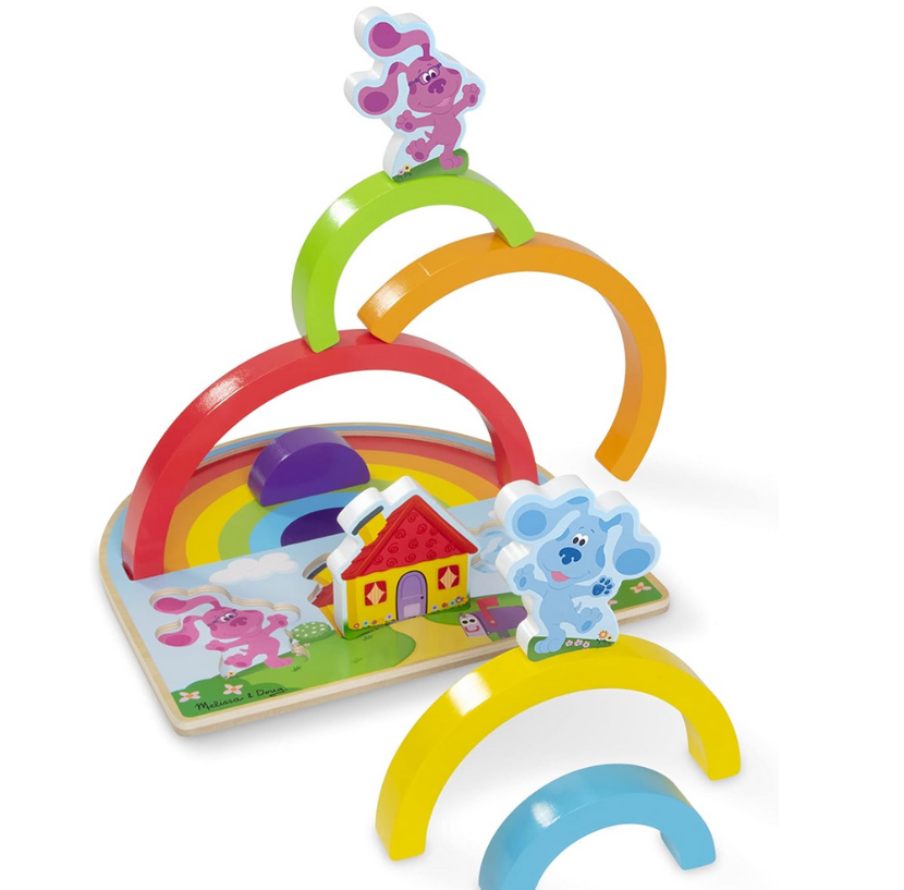 Melissa & Doug Blues Clues & You! Wooden Rainbow Stacking Set (9 Piece)