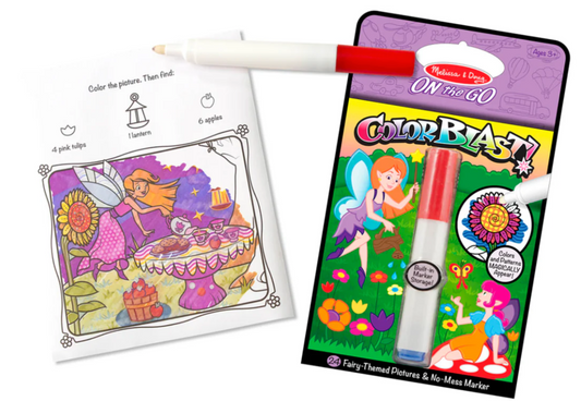 Melissa & Doug On the Go Colour Blast (No-Mess Coloring Pad) - Fairies