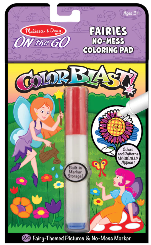 Melissa & Doug On the Go Colour Blast (No-Mess Coloring Pad) - Fairies