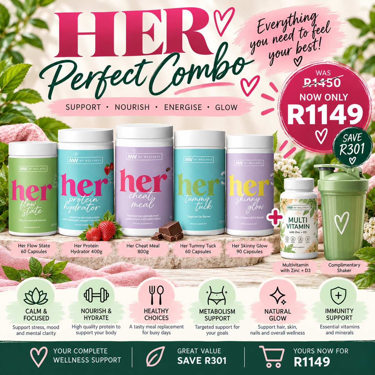 HER Perfect Combo – Complete Wellness Bundle