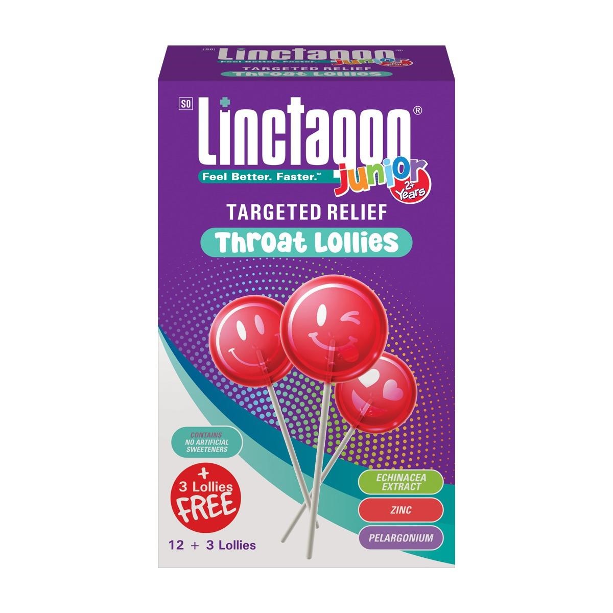 Linctagon Throat Lollies - 12 Cherry