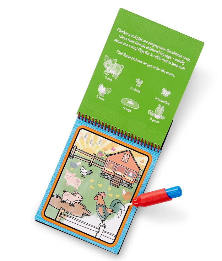 Melissa & Doug On the Go Water Wow! Water-Reveal Pad - Farm