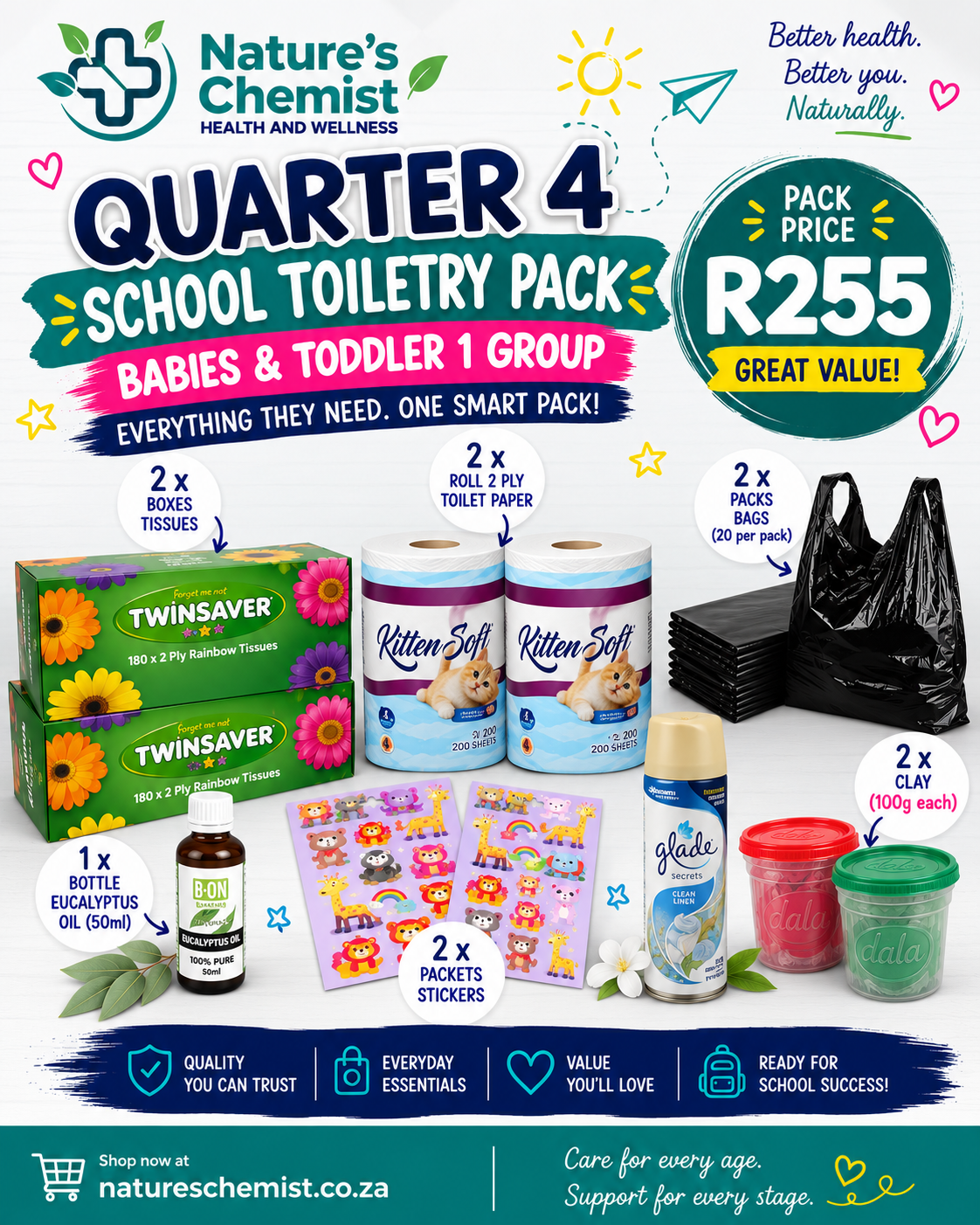 Raasbekkies Q4 Toiletry Pack - Babies and Toddler 1