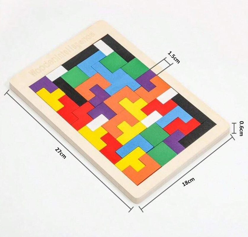 Educational Wooden Russia Puzzles Blocks Toy for All Ages Challenge