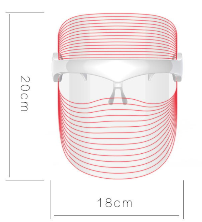 7-Colour Light Therapy Facial Tool, One Size Fits All - White