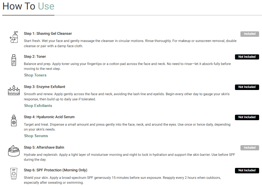 HIS – Simplified Skin Care Routine